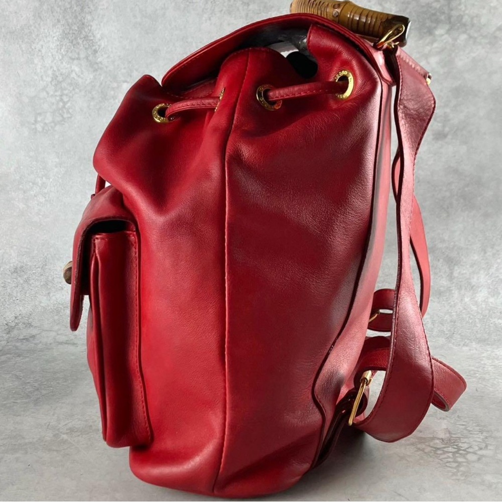 Gucci Red Leather Backpack - Picture 11 of 11